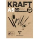 Clairefontaine Μπλοκ Σχεδίου Kraft 50 φύλλων A5 (14,8x21cm) 120gr