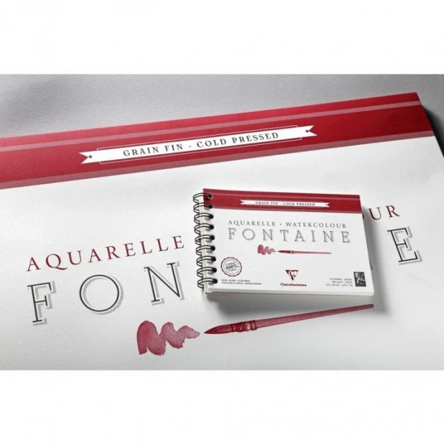 Clairefontaine Μπλοκ Ακουαρέλας Κολλητό Fontaine 100% βαμβ. 25Φ, C. Pressed 36x48cm300gr