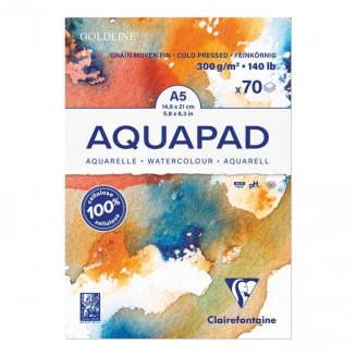 Clairefontaine Μπλοκ Ακουαρέλας AquaPad Cold Pressed 70 φύλλων A5 (14,8x21cm) 300gr