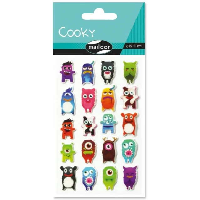 Cooky Αυτοκόλλητα 3D 7,5x12cm Τερατάκια