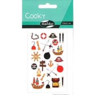Cooky Αυτοκόλλητα 3D 7,5x12cm Πειρατές