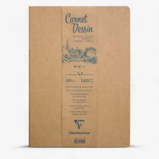 Clairefontaine Σκληρόδετο Μπλοκ Σχεδίου Carnet Dessin 40Φ A4 (21x29,7cm) 140g
