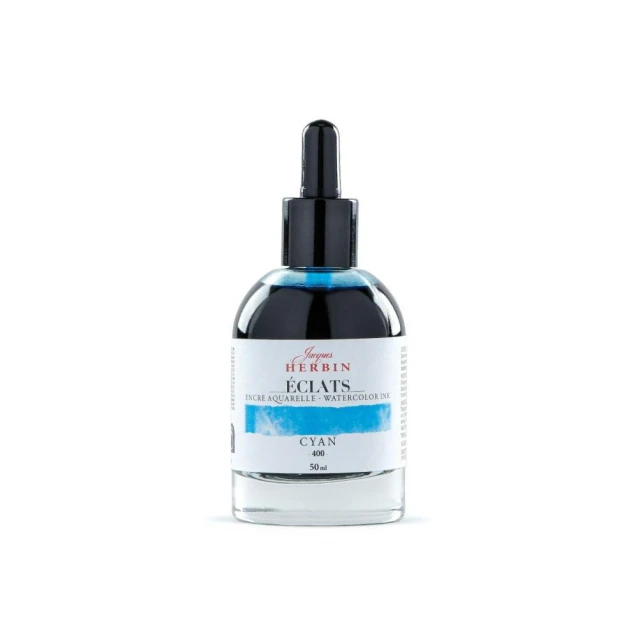 Jacques Herbin 50ml Υγρή Ακουαρέλα Eclats Cyan