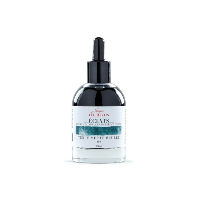 Jacques Herbin 50ml Υγρή Ακουαρέλα Eclats Burnt Green eart