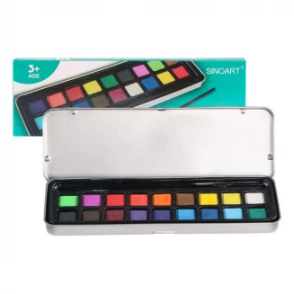 Sinoart 18 Ακουαρέλες & Πινέλο σε Μεταλλική Κασετίνα