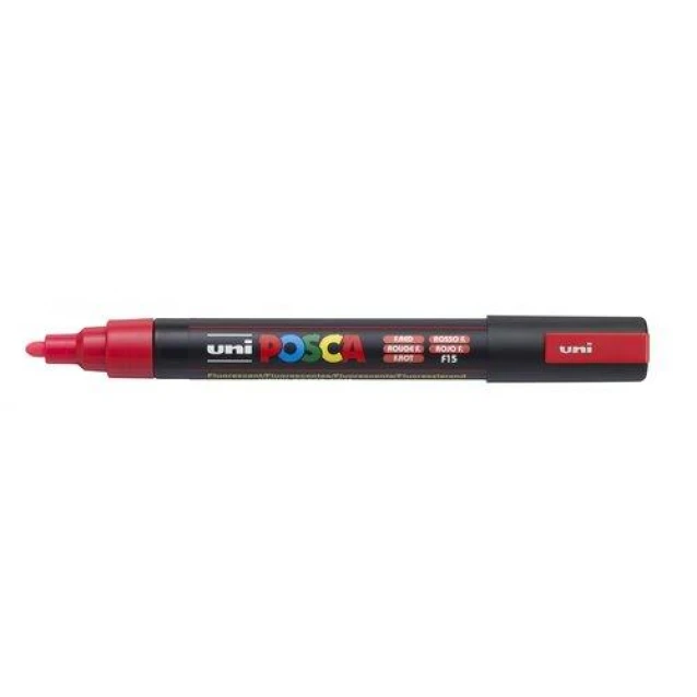 Posca Μαρκαδόρος PC-5M Μεσαίος 1,8-2,5mm Φωσφοριζέ Κόκκινο