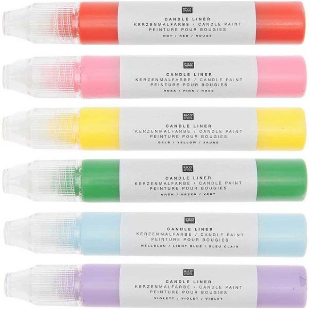 Rico Design 6 Μαρκαδόροι Κεριού 30ml