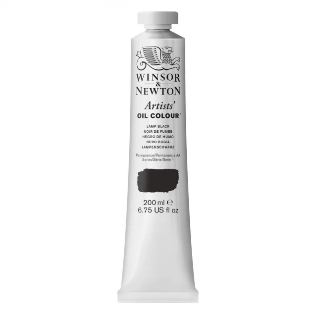 Winsor & Newton 200ml Artists Oil Series 1 Lamp Black
