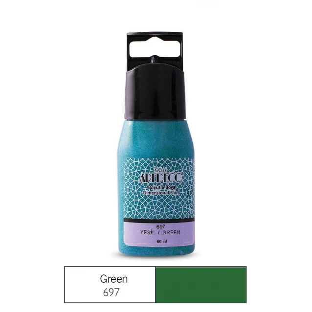 Artdeco 60ml Ακρυλικό Χρώμα 3D Liner Glitter Green 697