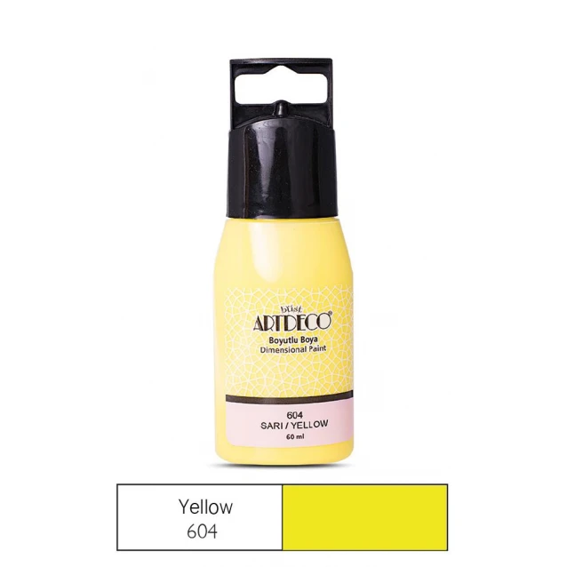 Artdeco 60ml Ακρυλικό Χρώμα 3D Liner Yellow 604