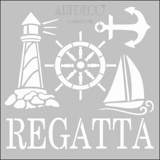 Artdeco Stencil 30x30cm About Sea 108