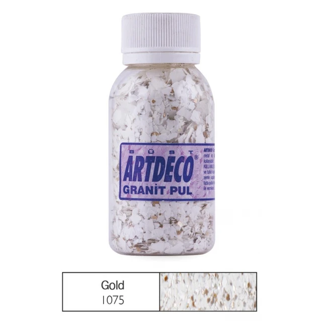 Artdeco 100ml Διακoσμητικές Νιφάδες Μωσαϊκού Granite Gold 1075