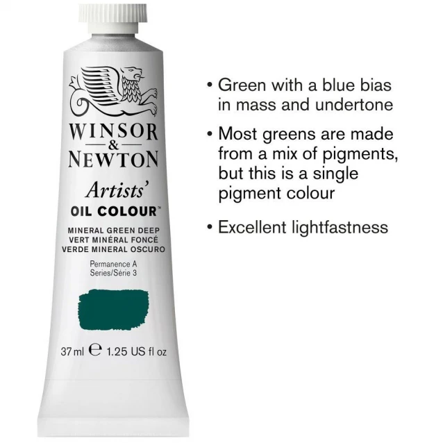 Winsor & Newton 37ml Artists Oil Series 3 Mineral Green Deep