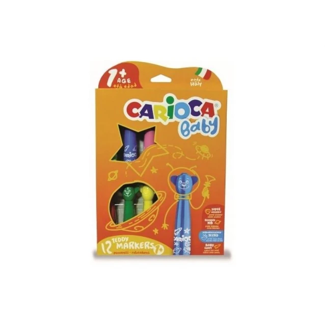 Carioca 12 Μαρκαδόροι Teddy Baby 1+