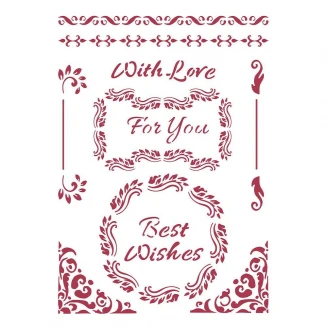 Stamperia Stencil G 21x29,7cm Christmas Best Wishes