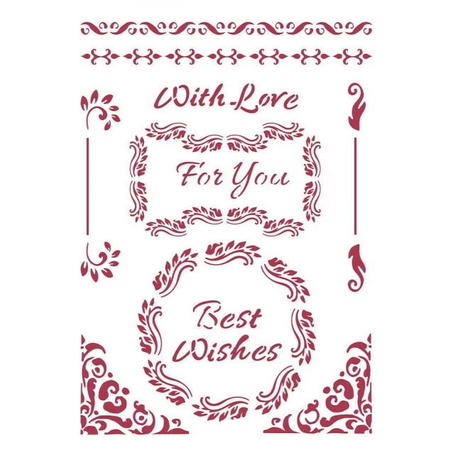 Stamperia Stencil G 21x29,7cm Christmas Best Wishes