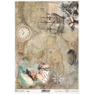 Itd. Collection Ριζόχαρτο Decoupage A4 (21x29,7cm) Vintage - Old maps
