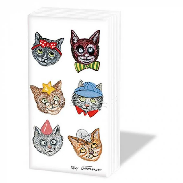 Ambiente 10 Χαρτομάντηλα 21,5x22cm Funny Cats