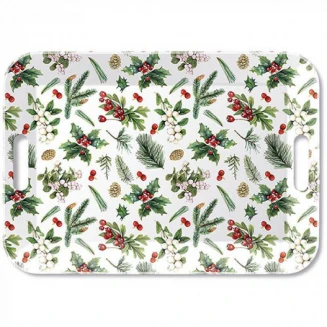 Ambiente Δίσκος Μελαμίνης 33x47cm Winter Greenery White