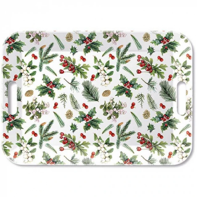 Ambiente Δίσκος Μελαμίνης 33x47cm Winter Greenery White