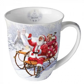 Ambiente Πορσελάνινη Κούπα 400ml Santa on Sledge