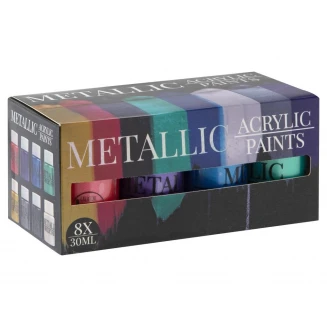 Nassau 8 Ακρυλικά Μεταλλικά Χρώματα 30ml