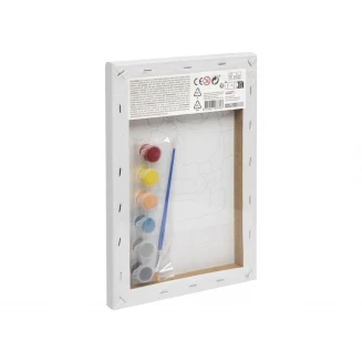 Moxy Ζωγραφική με Νούμερα σε Τελάρο 30x19,5cm με 6 Χρώματα & Πινέλo Αγ. Βασίλης