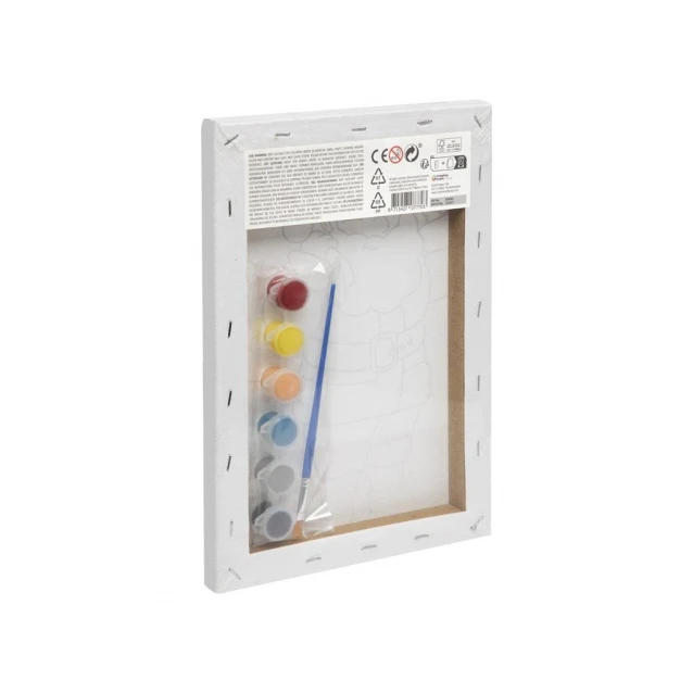 Moxy Ζωγραφική με Νούμερα σε Τελάρο 30x19,5cm με 6 Χρώματα & Πινέλo Αγ. Βασίλης