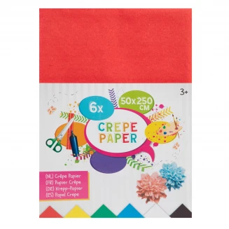 Craft ID 6 Γκοφρέ Χαρτιά 50x250cm Βασικά Χρώματα