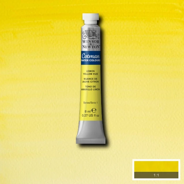 Winsor & Newton 8ml Σωληνάριο Ακουαρέλας Cotman 346 Lemon Yellow Hue Series 1