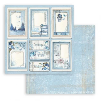 Stamperia Χαρτί Scrapbooking 30,5X30,5cm Διπλής Όψης Blue Land Cards