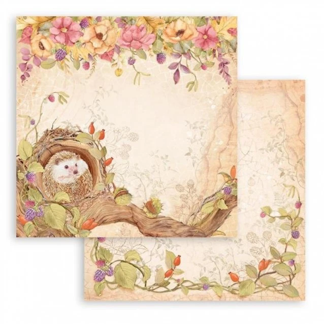 Stamperia Χαρτί Scrapbooking 30,5X30,5cm Διπλής Όψης Woodland Hedgehog