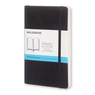 Moleskine Σημειωματάριο με Τελίτσες Μικρό Black Εύκαμπτο