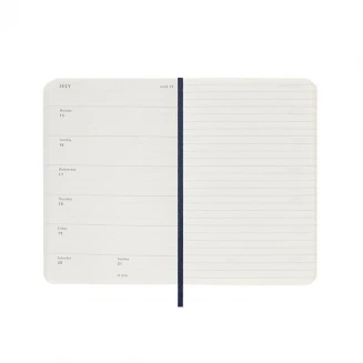 Moleskine Εβδομαδιαίο Σημειωματάριο Μικρό Sapphire Blue Σκληρόδετο 2024