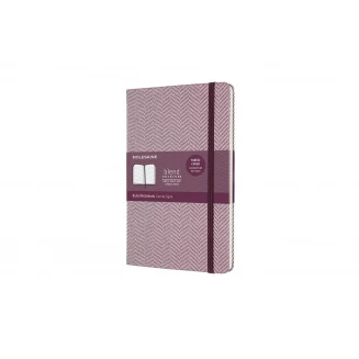 Moleskine Σημειωματάριο με Γραμμές Μεγάλο Blend Collection 20 Harringbone Purple Σκληρόδετο