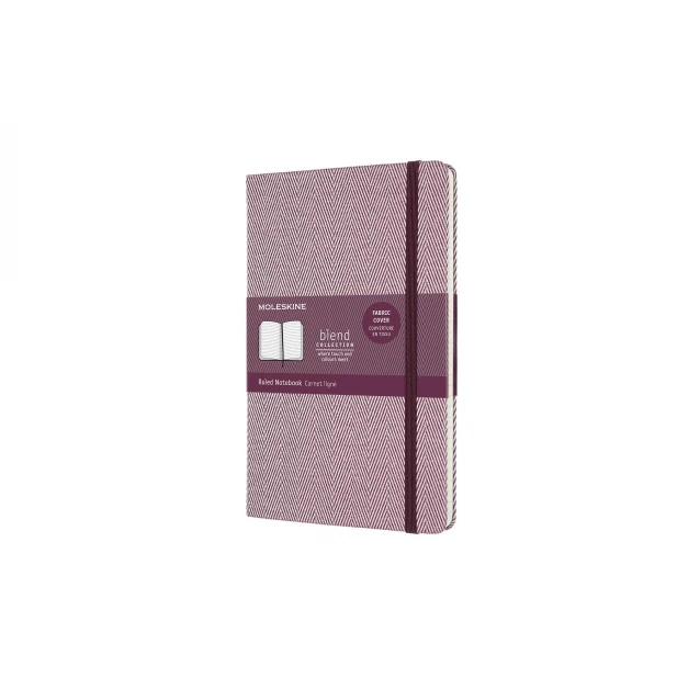 Moleskine Σημειωματάριο με Γραμμές Μεγάλο Blend Collection 20 Harringbone Purple Σκληρόδετο