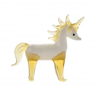 Objets dart Γυάλινη Μινιατούρα Λευκός Μονόκερος