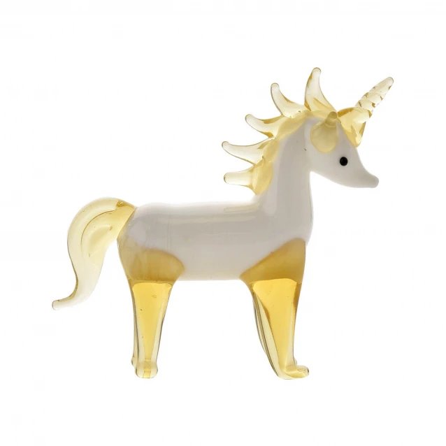 Objets dart Γυάλινη Μινιατούρα Λευκός Μονόκερος