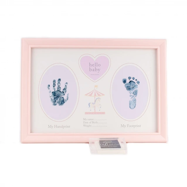 Hello Κορνίζα 10x15cm με Αποτύπωμα Baby Girl