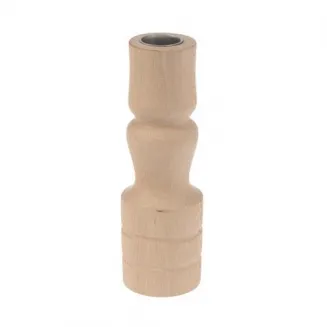 Ξύλινο Ανάγλυφο Κηροπήγιο Φ4,7 x 15cm