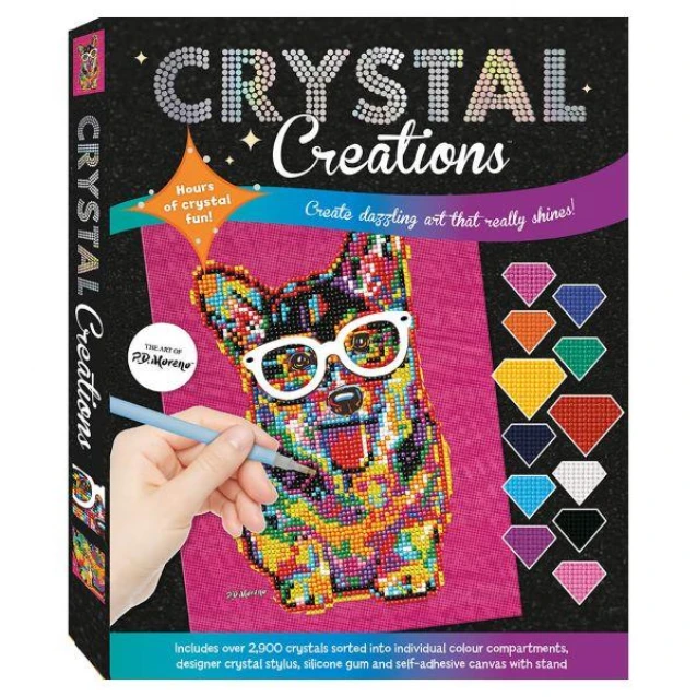 Ζωγραφική με Διαμάντια Crystal Creations PD Moreno Σκύλος με Γυαλιά