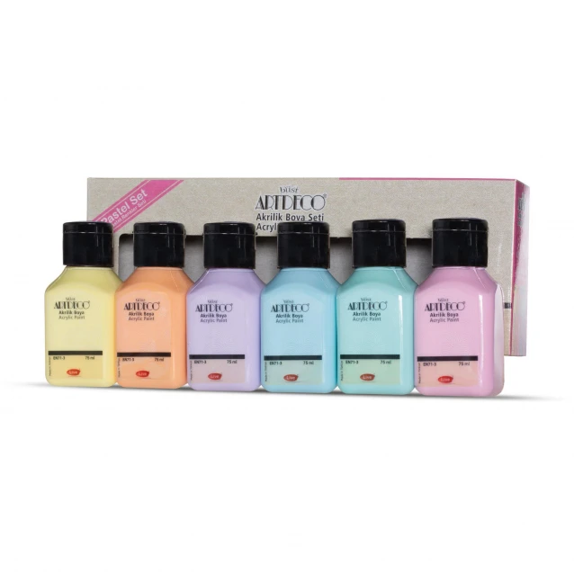 Artdeco Σετ 6 Ακρυλικά Χρώματα 75ml Pastel