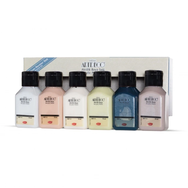 Artdeco Σετ 6 Ακρυλικά Χρώματα 75ml Scandinavian