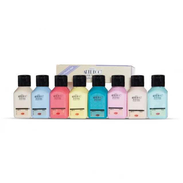 Artdeco Σετ 8 Ακρυλικά Χρώματα 75ml Smoky Pastel
