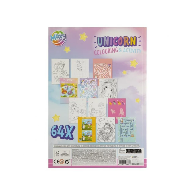 Moxy Βιβλίο Ζωγραφικής 64 Σχέδια Α4 (21x29,7cm) Μονόκερος