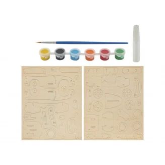 Moxy Κατασκευάστε & Χρωματίστε Ξύλινο Αυτοκίνητο