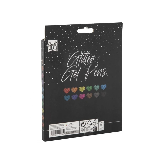 Craft ID 12 Μαρκαδόροι Glitter Gel