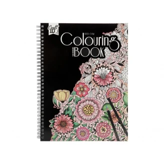 Craft ID Anti-Stress Colouring Book Σπιράλ 100 Σχέδια 21x28cm Λουλούδια