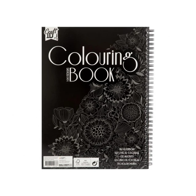 Craft ID Anti-Stress Colouring Book Σπιράλ 100 Σχέδια 21x28cm Λουλούδια