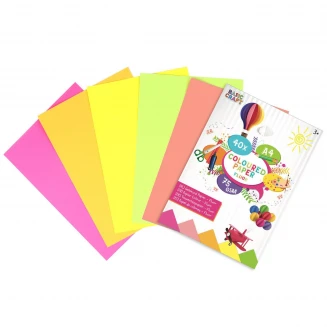 Craft ID Μπλοκ Κολάζ 40 Fluo Χρωματιστά Φύλλα A4 (21x29,7cm) 75gr